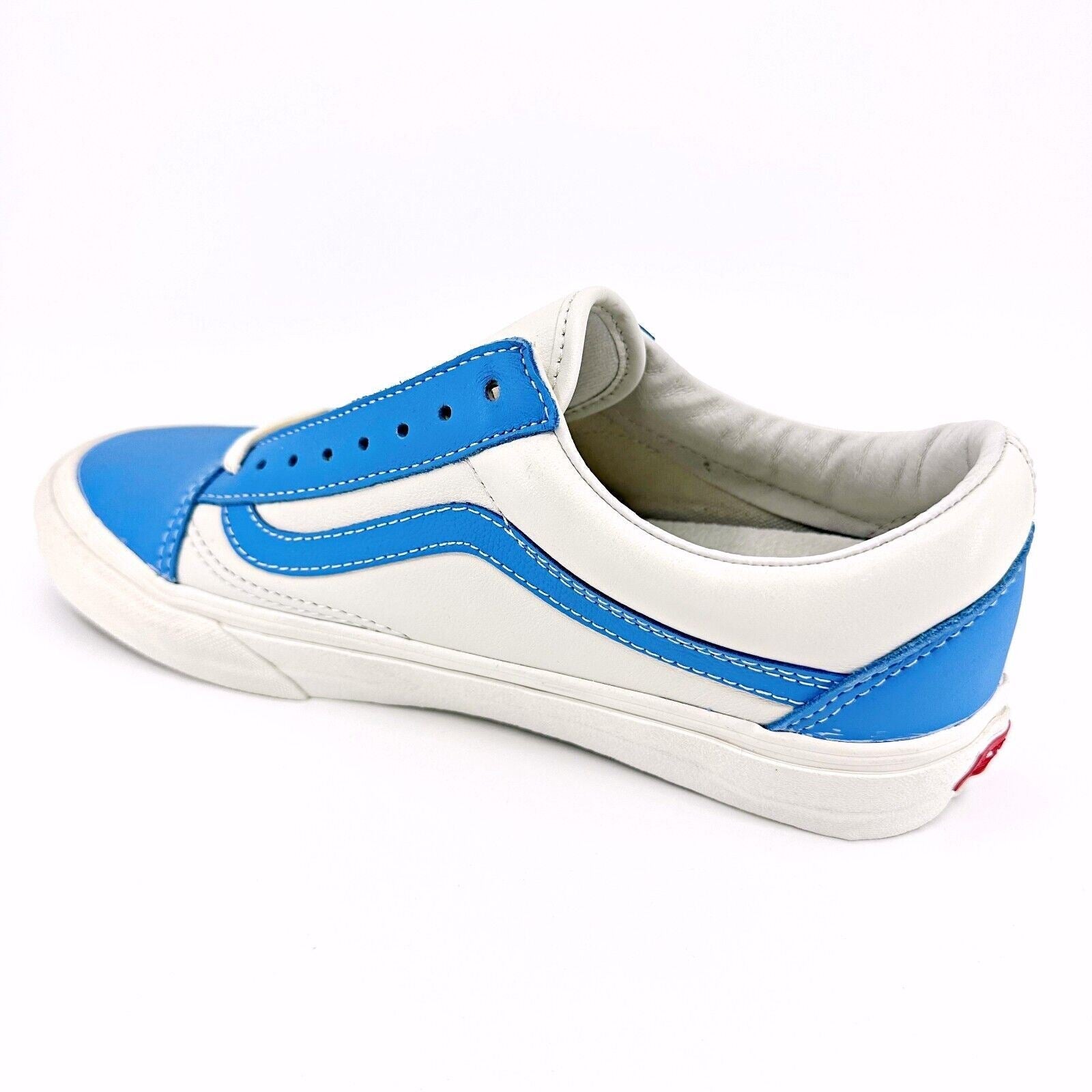 Vans Vault Old Skool VLT LX (Leather) Bonnie Blue Marshmallow Mens Sneakers