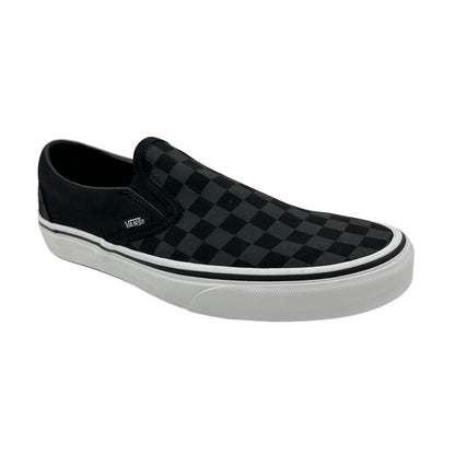 VANS Classic Slip On Checkerboard Black Mens Athletic Sneaker