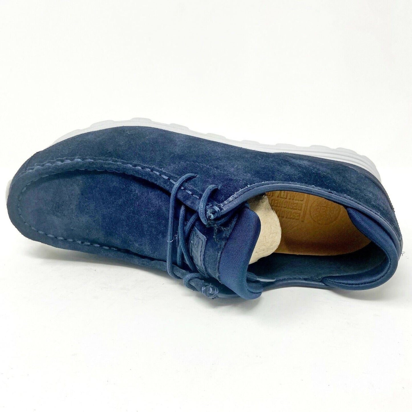 Clae Hopper Navy Suede Mens Low Top Casual Sneakers