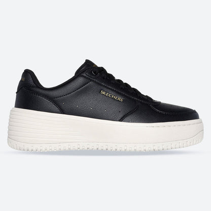 Women's Wide Fit Skechers 185110 Court Classics Grand 92 Be Lifted Trainers - Black
