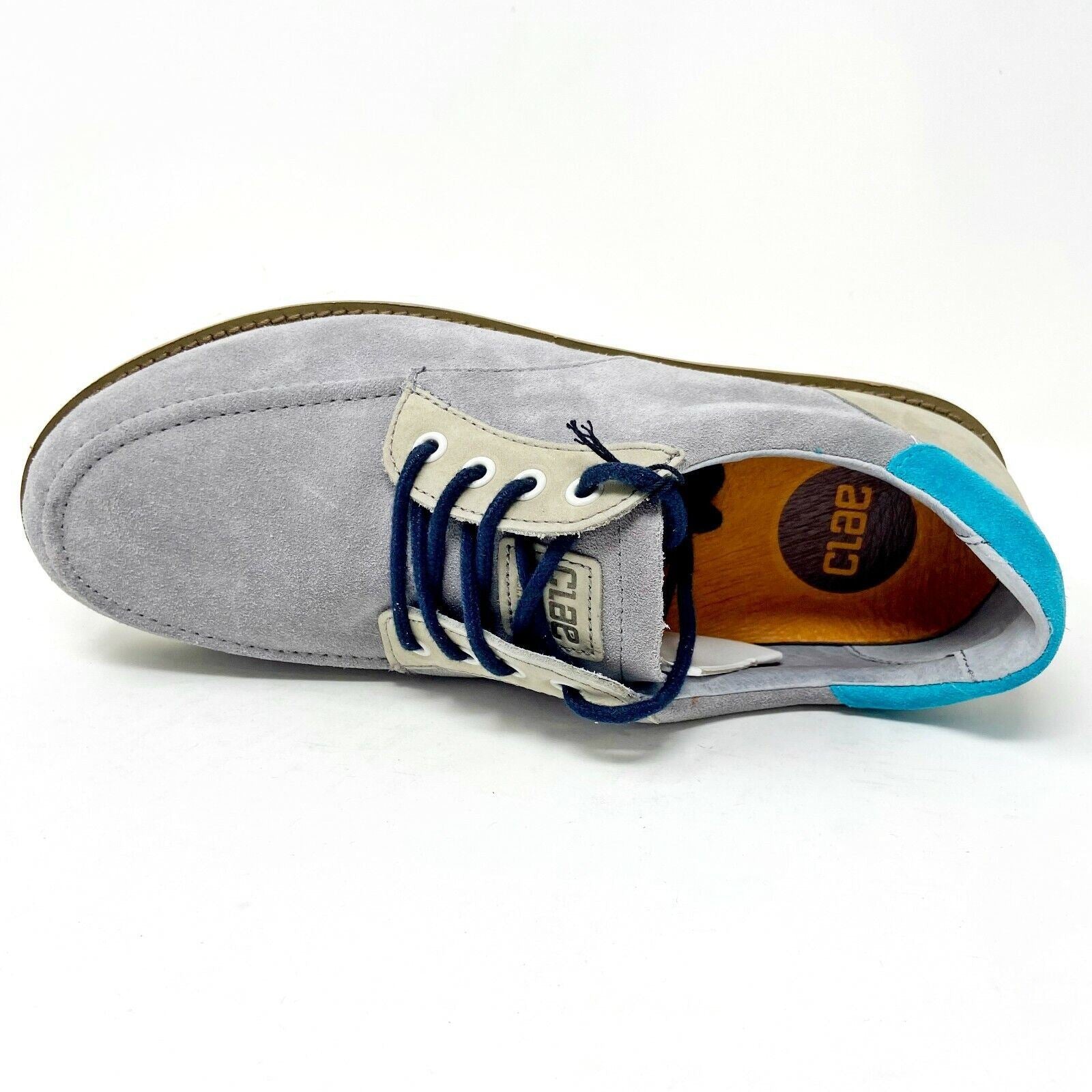 Clae Nicholson Concrete Suede Vibram Gray Mens Casual Sneakers