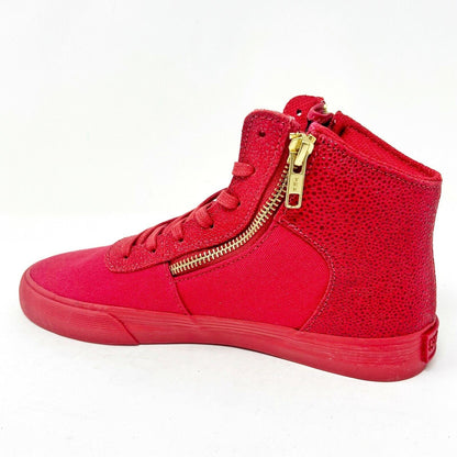 Supra Cuttler Risk Red Mens Size 7.5 Casual Zipper Sneakers 98037 616