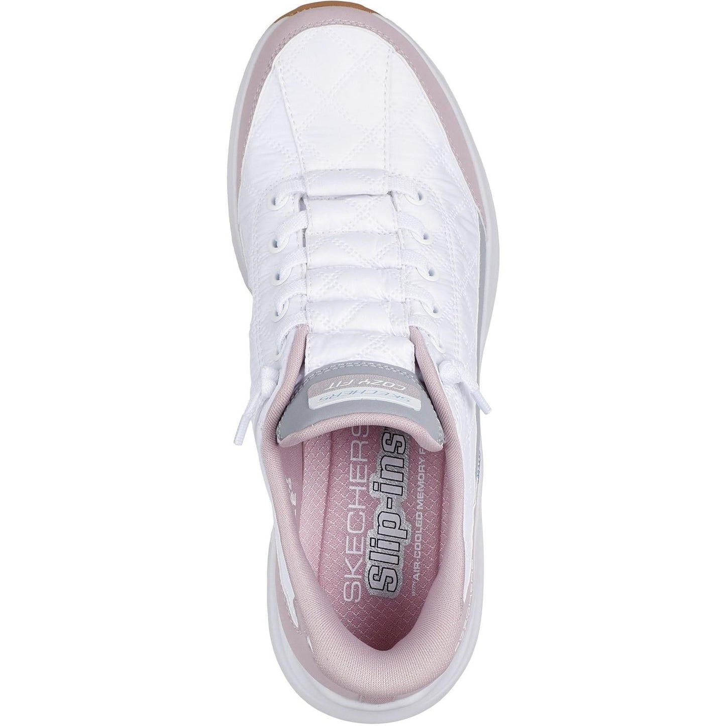 Women's Wide Fit Skechers 150404 Slip-ins Contour Foam Cozy Fit Trainers