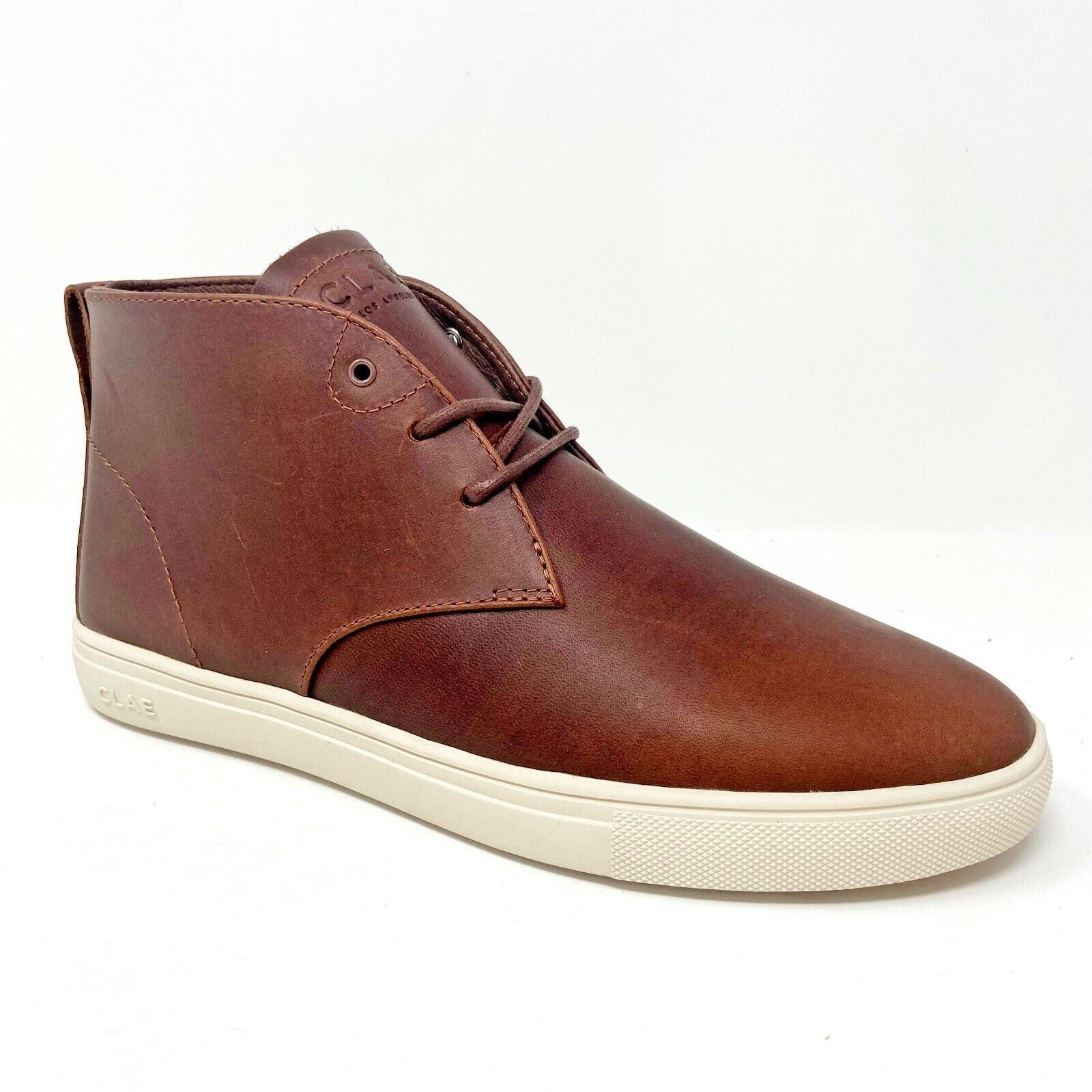 Clae Strayhorn SP Chestnut Oiled Leather Mens Premium Casual Sneakers