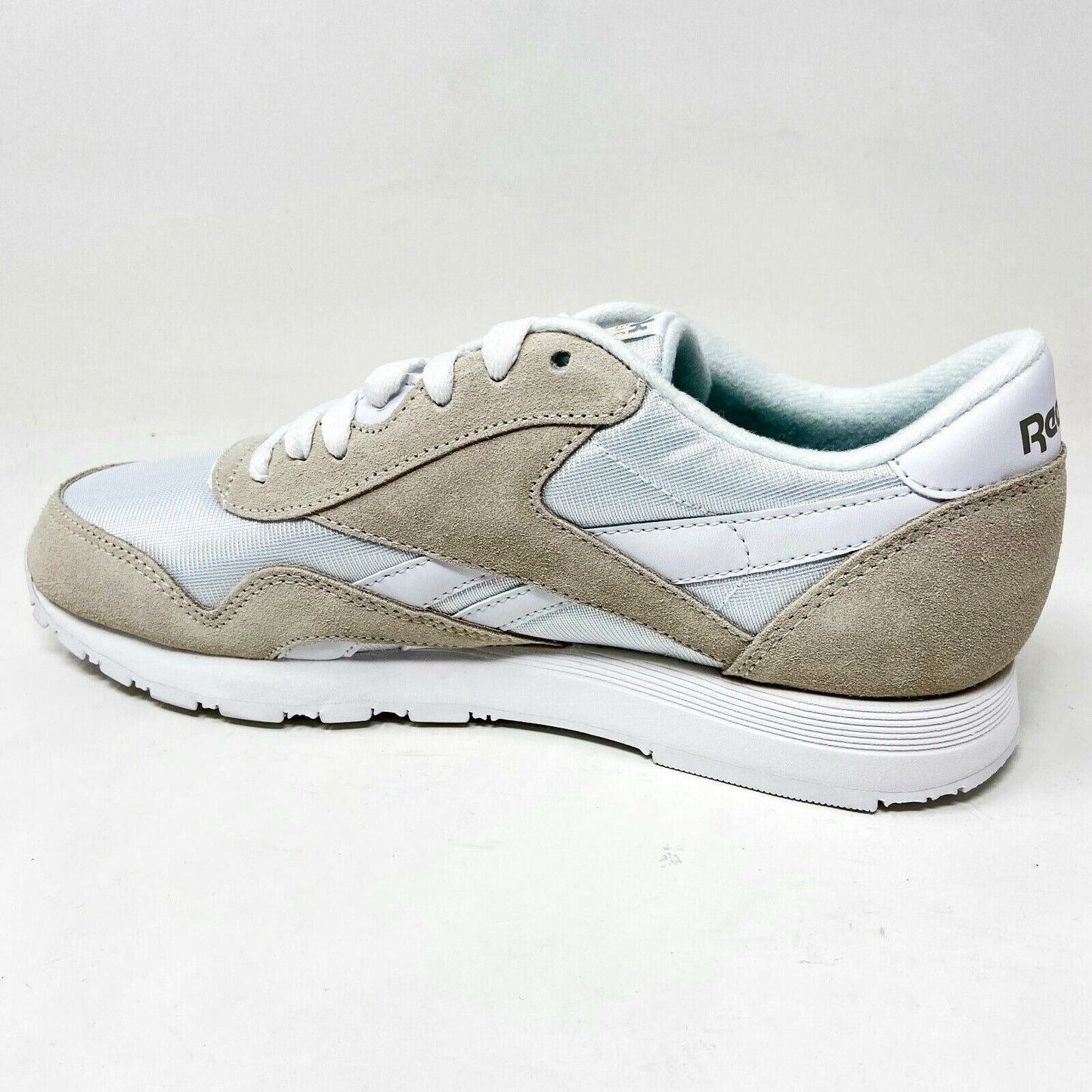 Reebok Classic Nylon White Light Grey Mens Casual Sneakers 6390