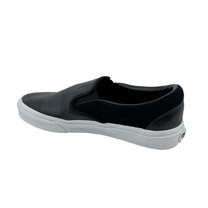 VANS Classic Slip On Leather Suede Checkerboard Asphalt Black Mens Sneaker