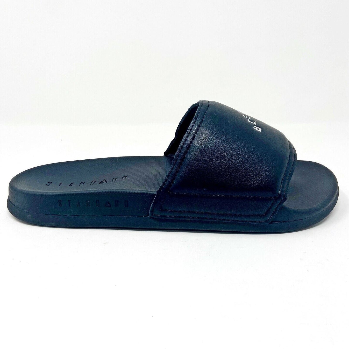STNDRD Standard Los Angeles Monaco Blessed Black Womens Slides Sandals