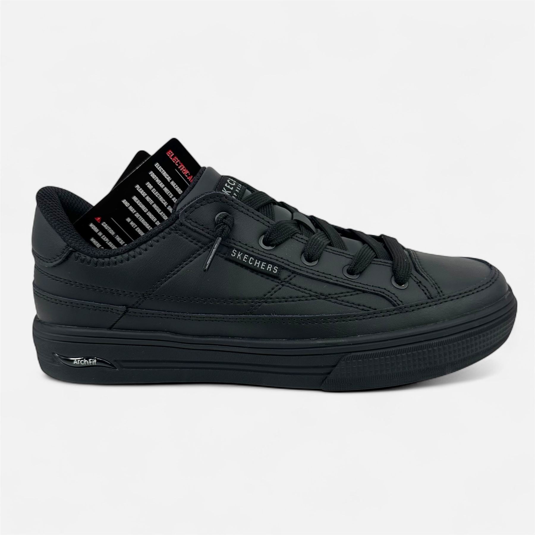 Skechers Arch Fit Arcade SR Black Womens Electrical Hazard Slip Resistant Sneaker