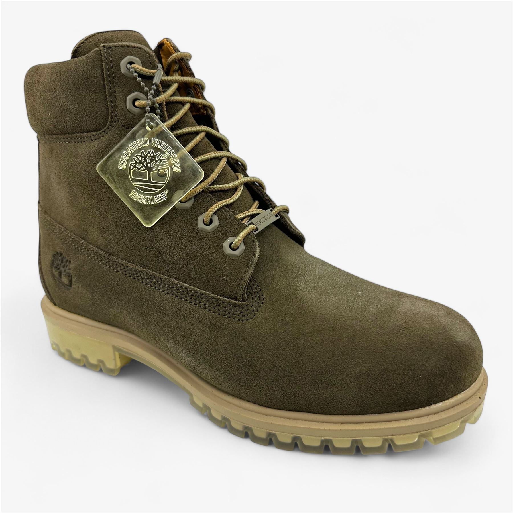 Timberland 6 Inch Premium Dark Olive Green Mens Boot Waterproof Combat