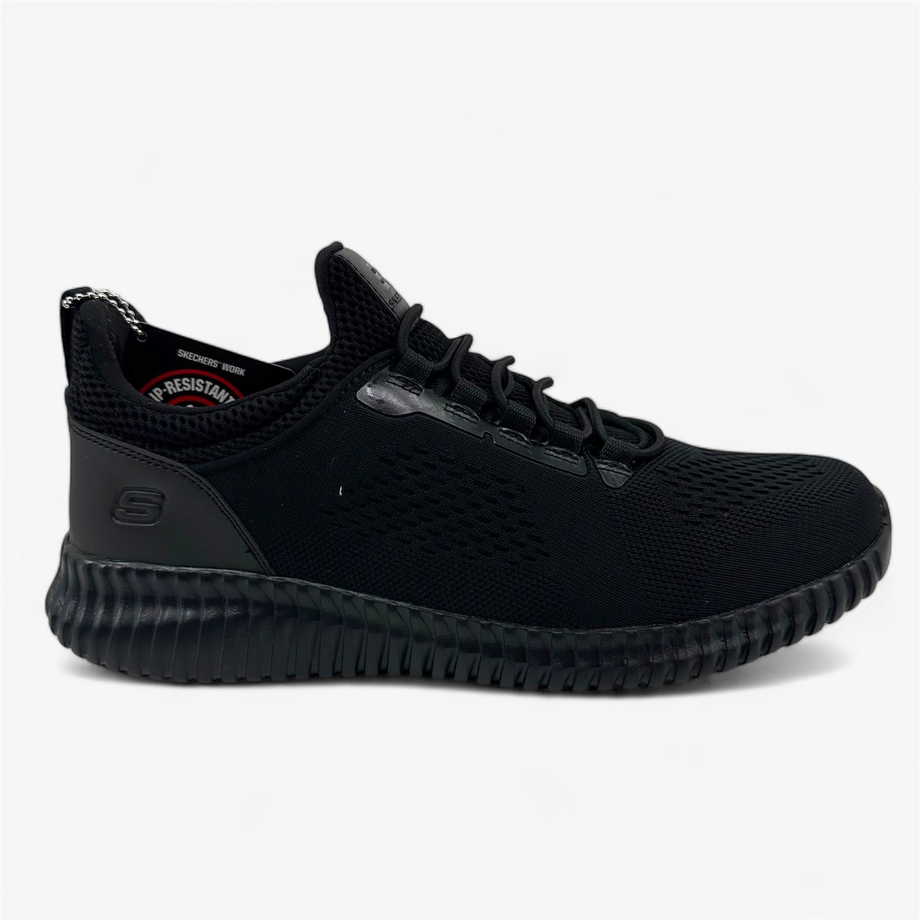 Skechers Cessnock Black Mens Size 8 Athletic Slip Resistant Sneaker