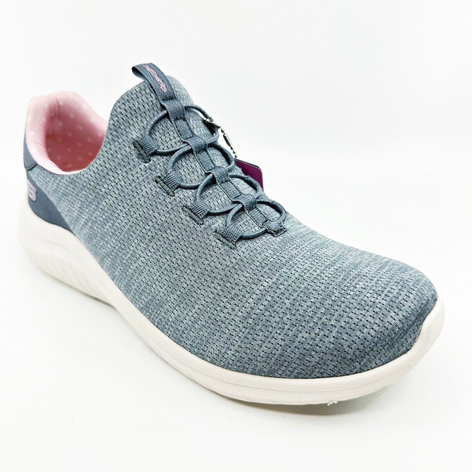 Skechers Ultra Flex 2.0 Delightful Spot Gray Pink Womens Size 8.5 Athletic Shoes