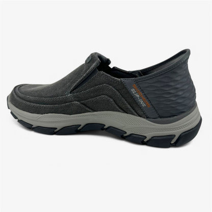 Skechers Respected Holmgren Charcoal Mens Athletic Goodyear Outsole Sneaker