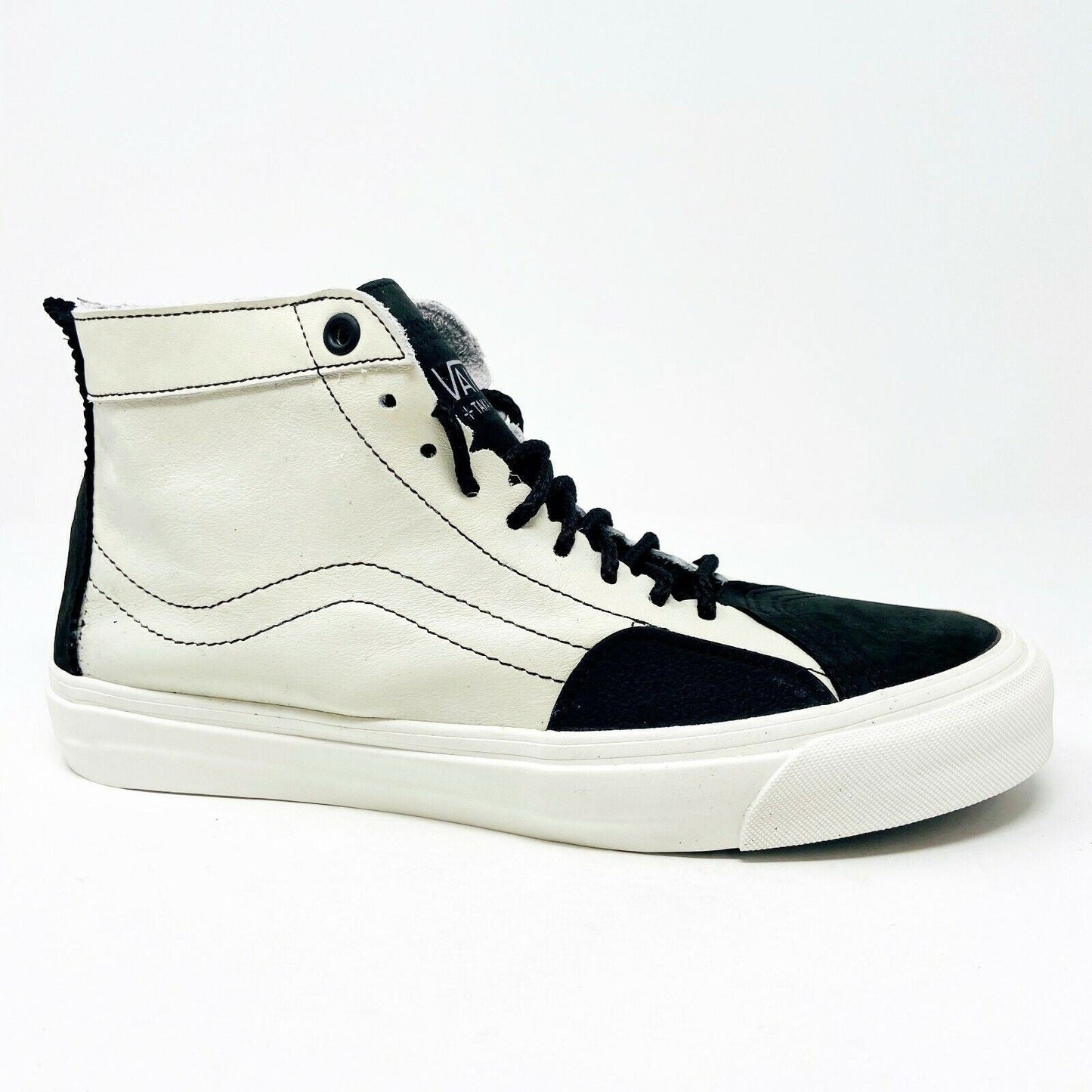 Vans Vault Taka Hayashi Sk8 Hi LX Black Marshmallow Leather Womens Size 6.5