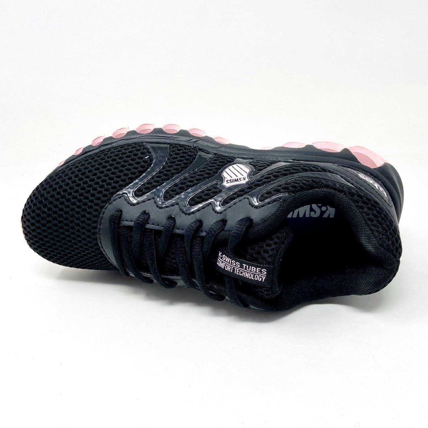 K-Swiss Tubes Comfort 200 Black Cherry Blossom Womens Wide Sneakers 97112 056 W