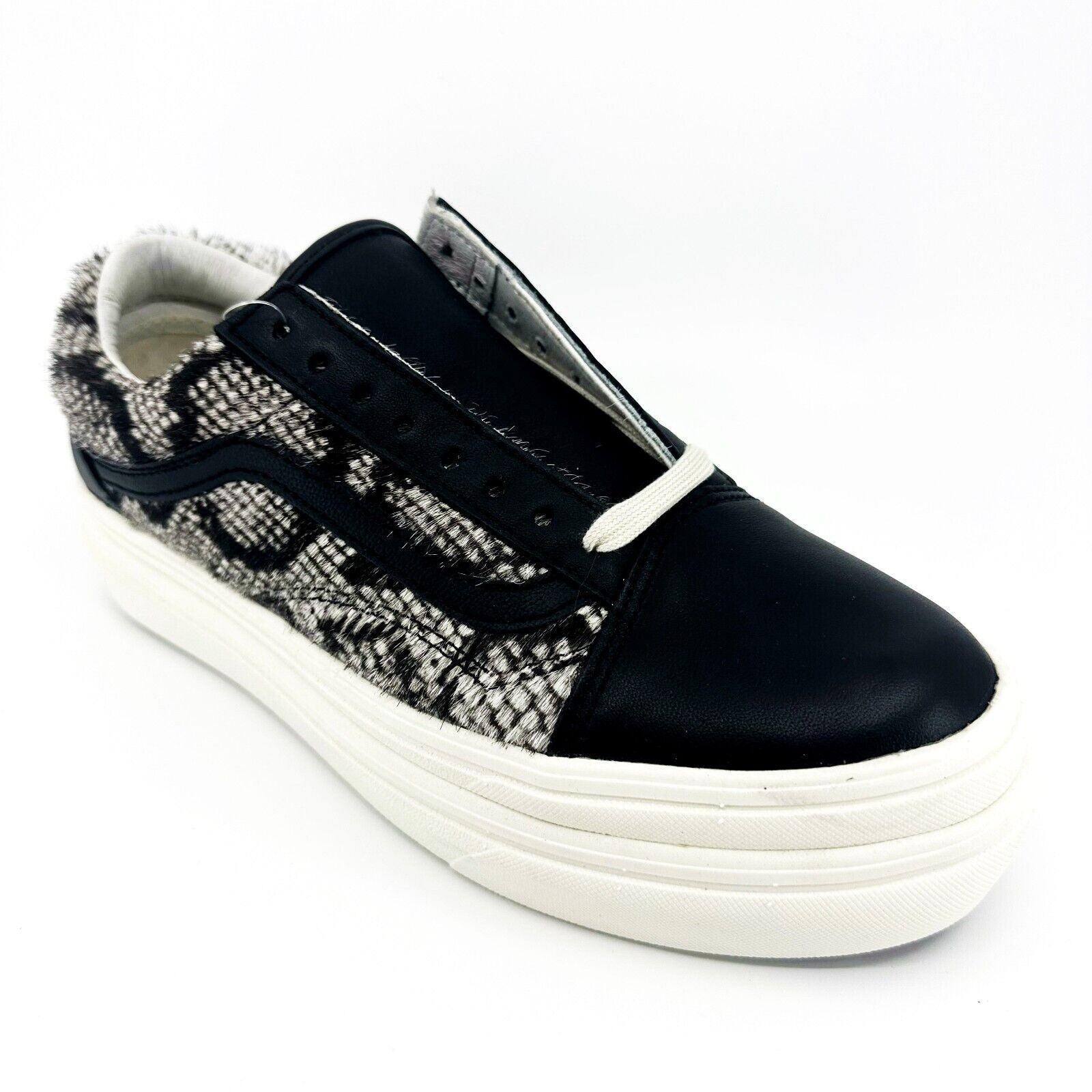 Vans Vault Super Comfycush Old Skool (Snake Pony) Black Marshmallow Womens Shoes