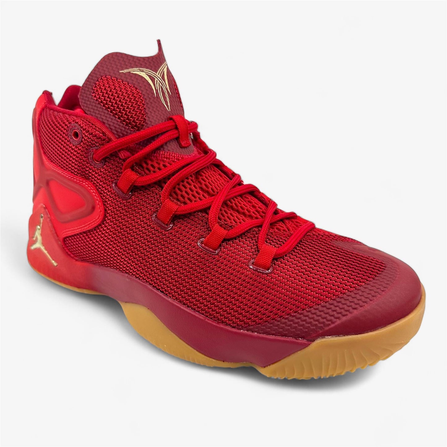 Jordan Melo M12 Gym Red Metallic Gold Mens Athletic Sneaker