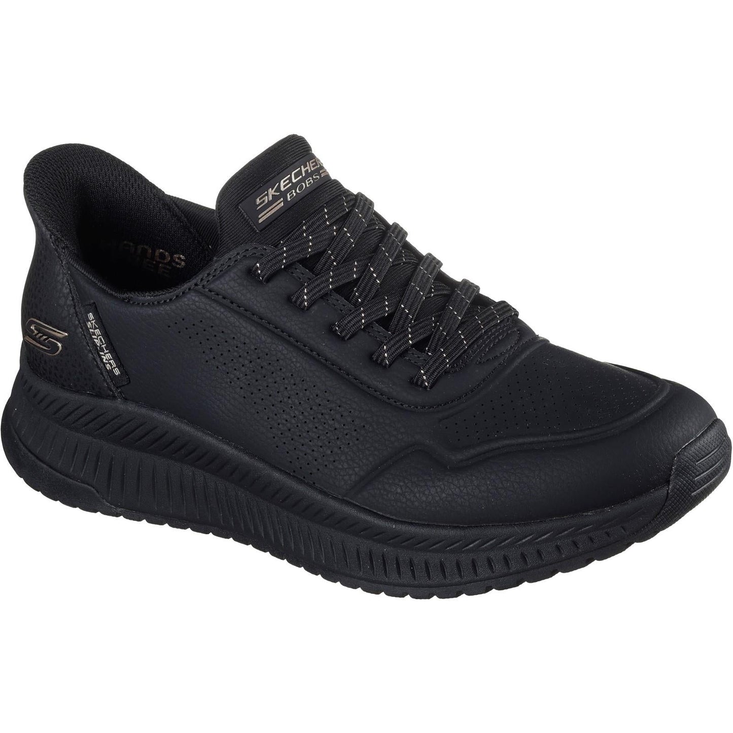 Women's Wide Fit Skechers 117740 Slip-ins Bobs Squad 4 Key Look Trainers