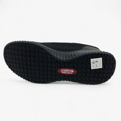 Skechers Cessnock Black Mens Size 8 Athletic Slip Resistant Sneaker
