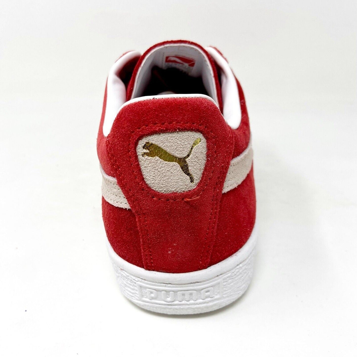 Puma Suede Classic + High Risk Red White Mens Sneakers 352634 65