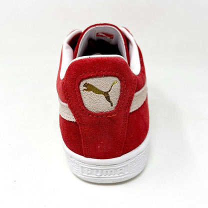 Puma Suede Classic + High Risk Red White Mens Sneakers 352634 65