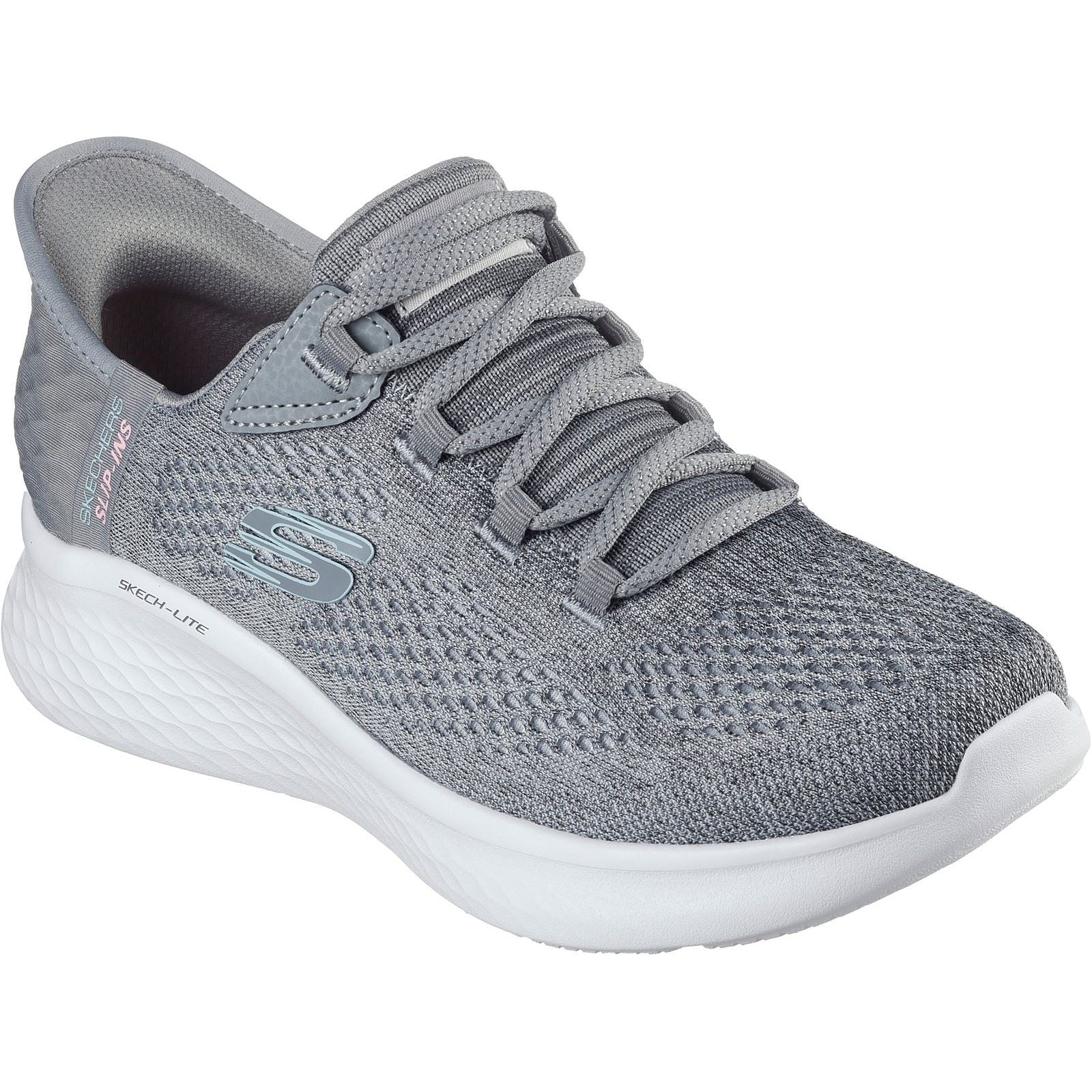 Women's Wide Fit Skechers 150012 Slip-ins Skech Lite Pro Natural Trainers