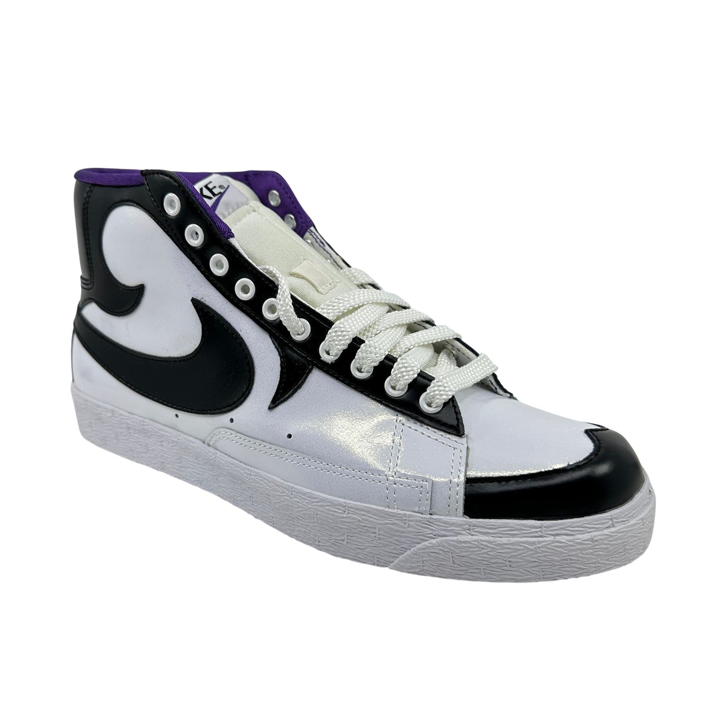 Nike Blazer High White Black Purple Mens Athletic Sneaker