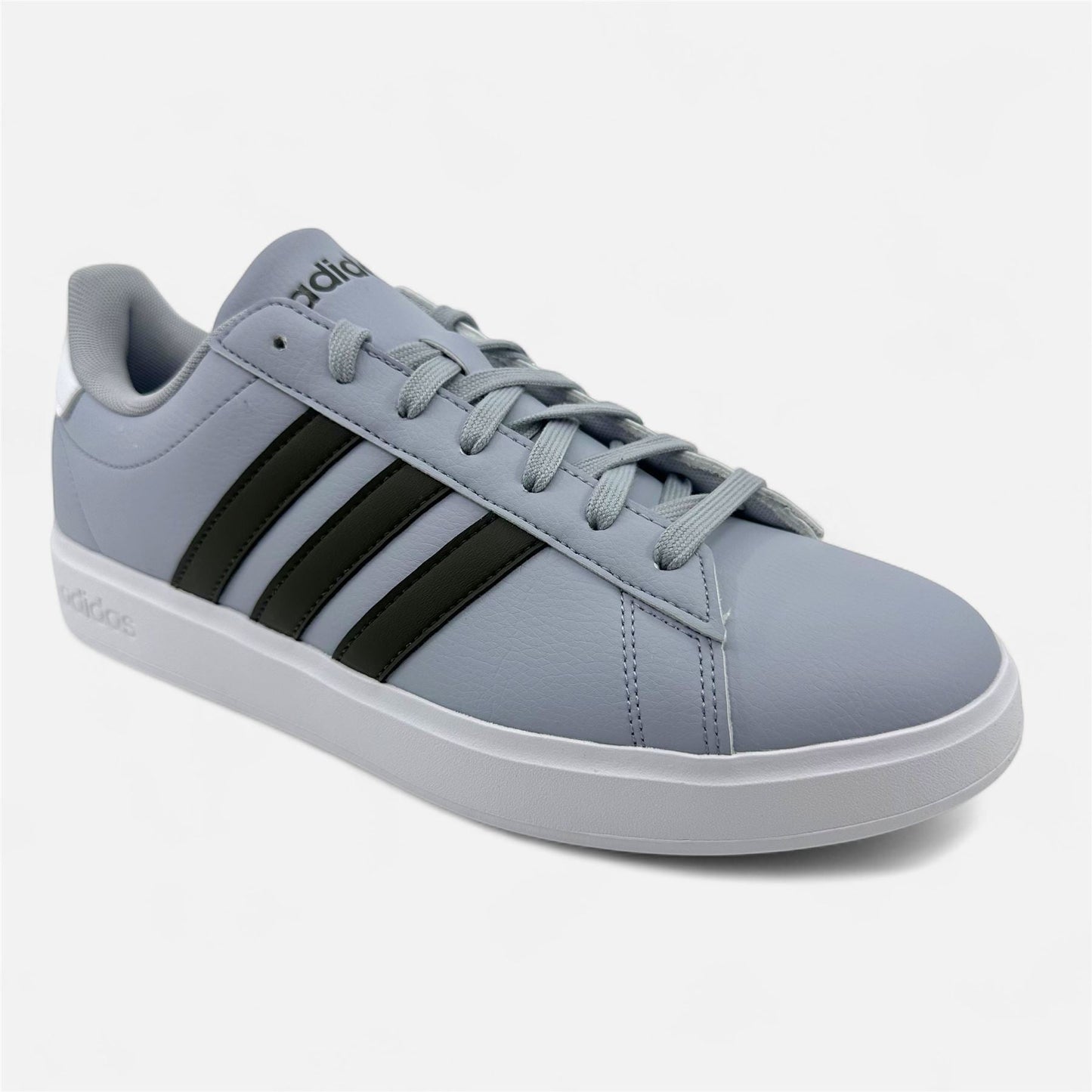 Adidas Grand Court 2.0 Halo Silver Shadow Olive Mens Athletic Sneaker