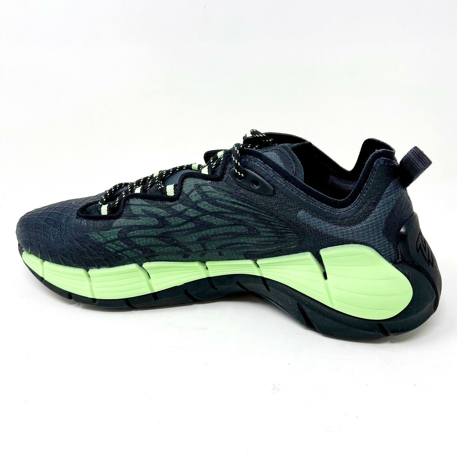 Reebok Zig Kinetica II Black Neon Mint Green Mens Running Shoes G58281