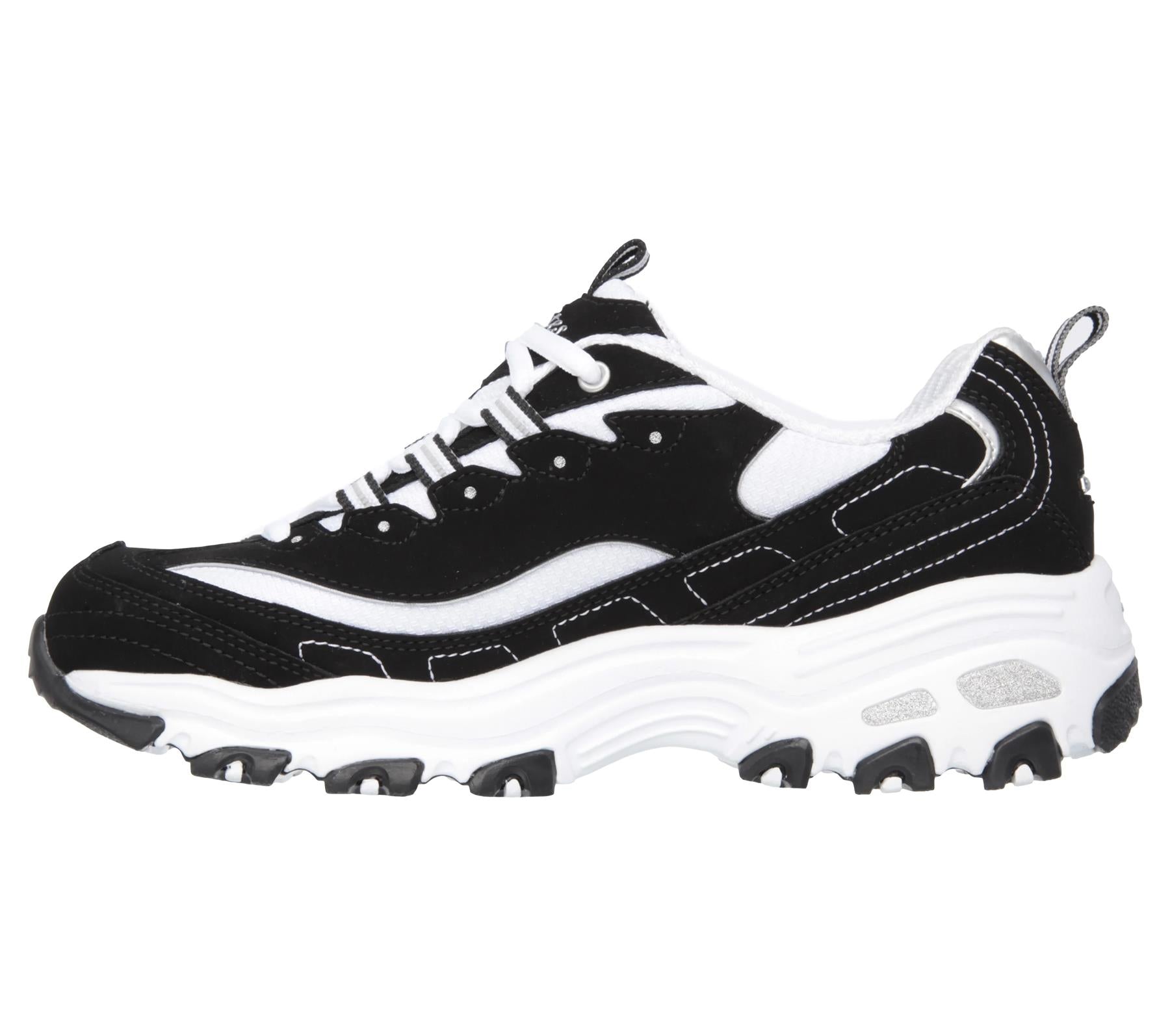 Women's Wide Fit Skechers 11930 D'Lites Biggest Fan Trainers