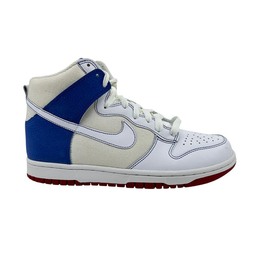 Nike Dunk High White Blue Red Womens Athletic Sneaker