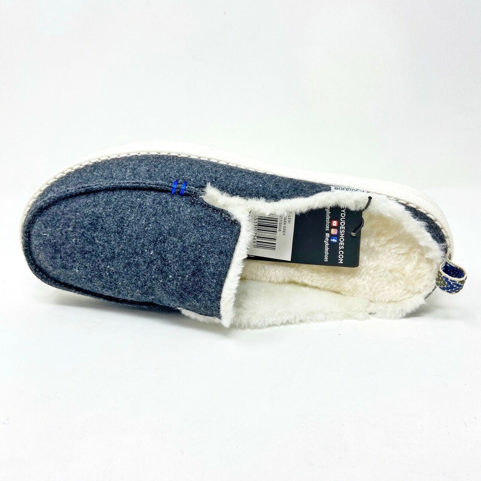 Hey Dude Lexi Dark Grey Womens Size 5 Slip On Walking Comfort Shoes