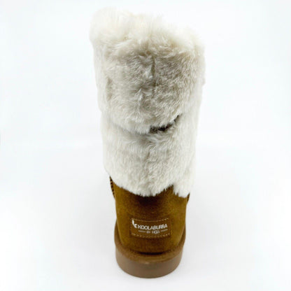 Koolaburra by UGG Dezi Short Chestnut  Womens Size 8 Faux Fur Shearling Boots