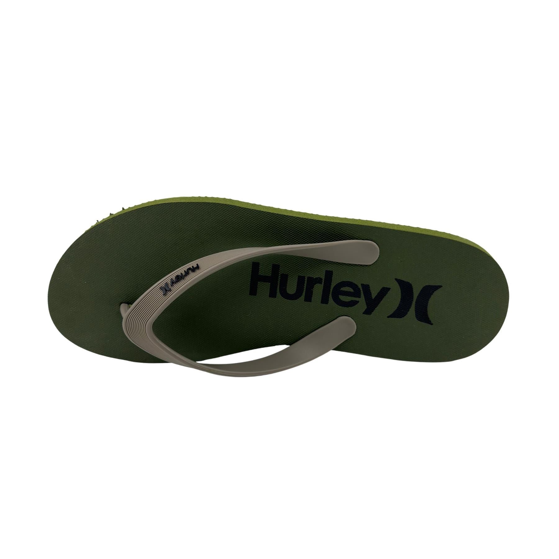 Hurley Logo Olive Khaki Mens Sandal Pool Beach Flip Flop