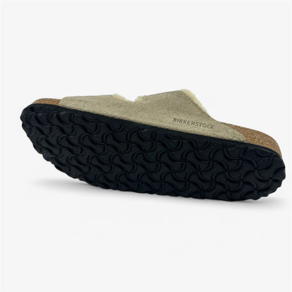 Birkenstock Arizona Shearling Taupe Mens Casual Soft Footbead Clog