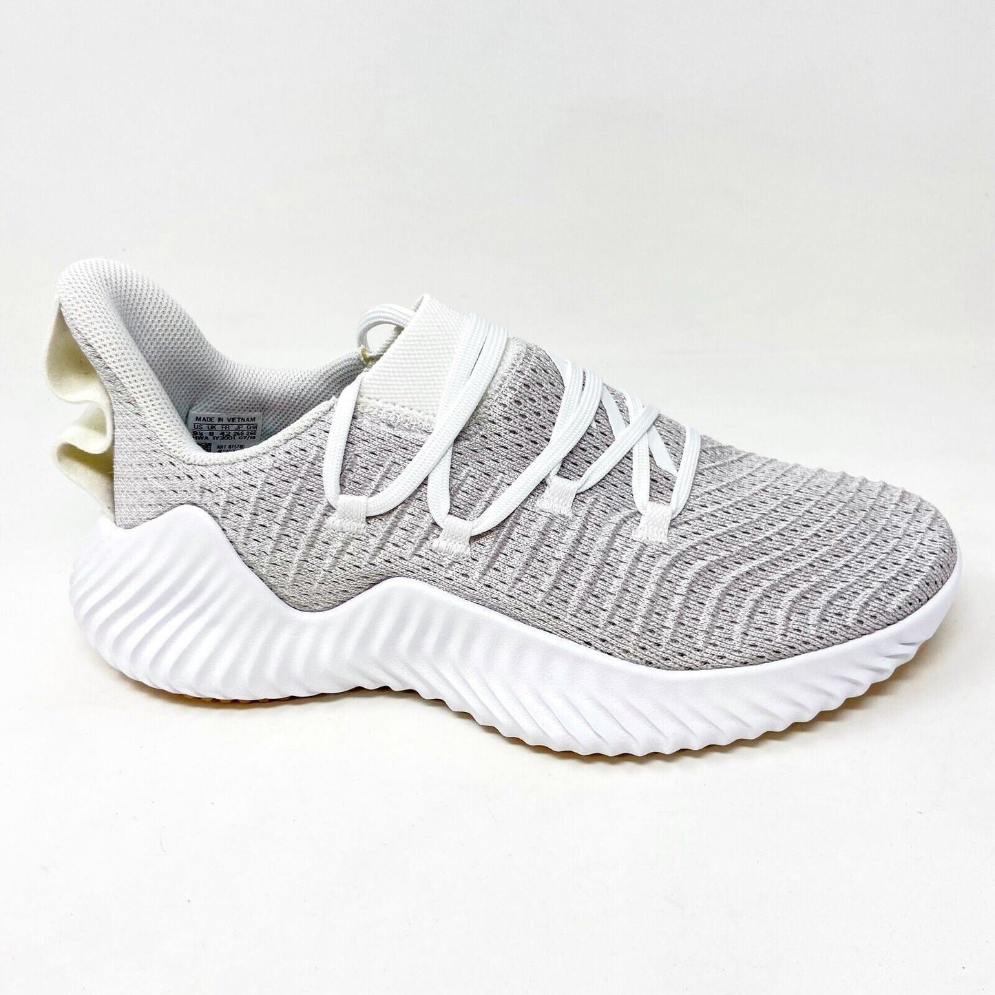 Adidas AlphaBounce Trainer Cloud White Ash Pearl Womens Size 9.5 Sneakers B75780
