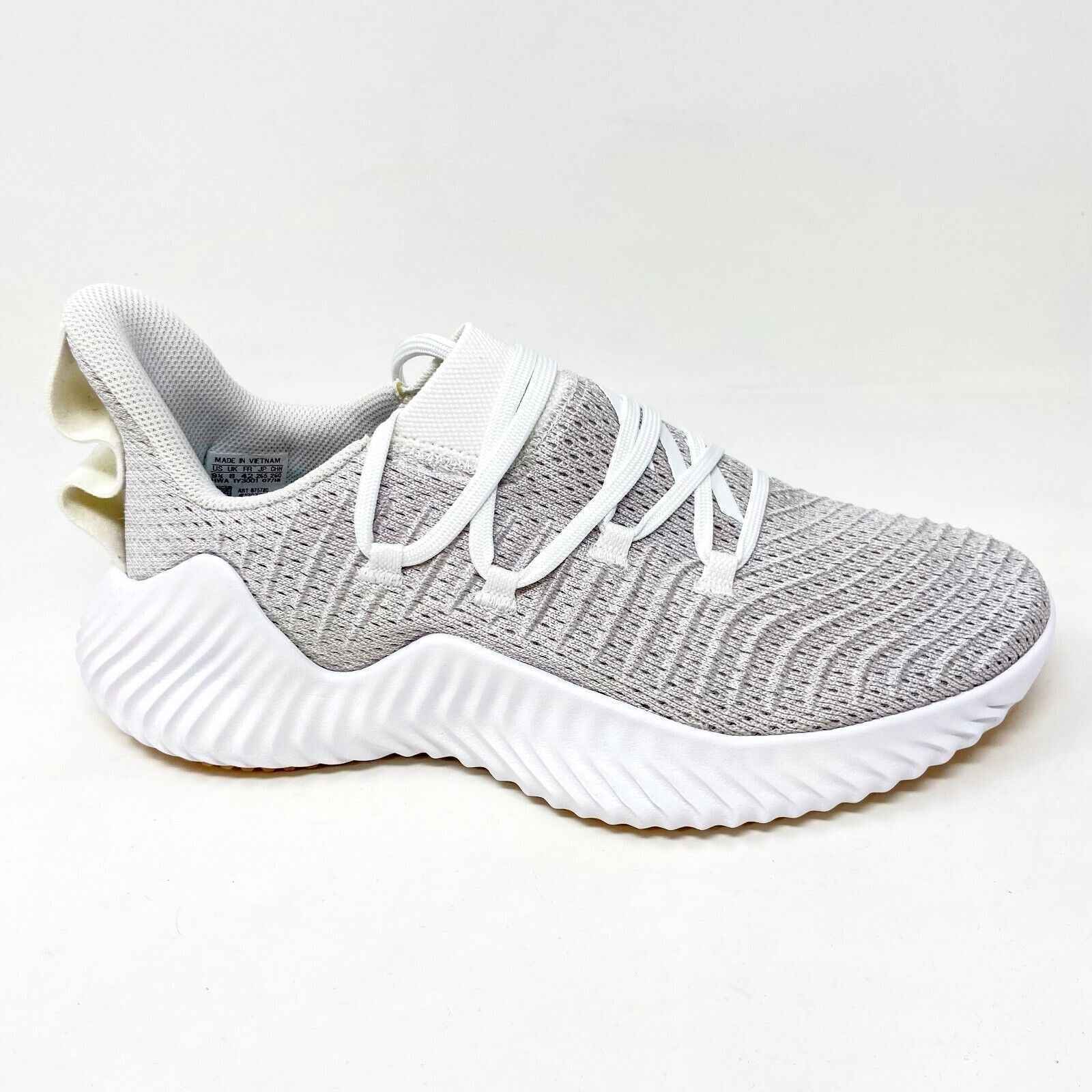 Adidas AlphaBounce Trainer Cloud White Ash Pearl Womens Size 9.5 Sneakers B75780