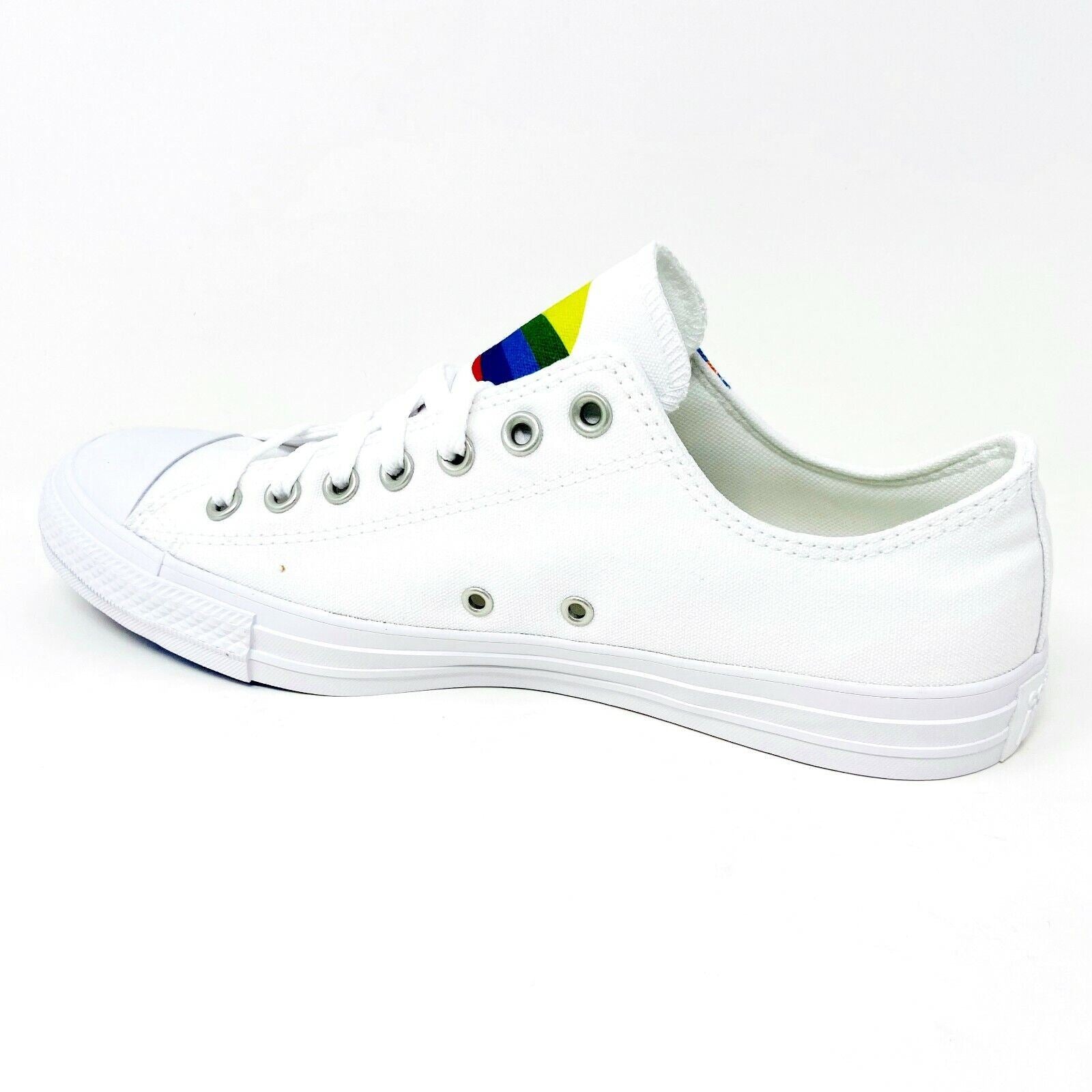 Converse Chuck Taylor All Star Ox White Rainbow LGBTQ Pride Mens Shoes 170823C
