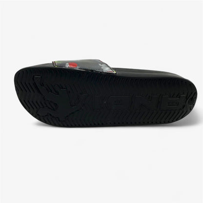 AND1 Chasin Black Multicolor Mens Sandal Slide