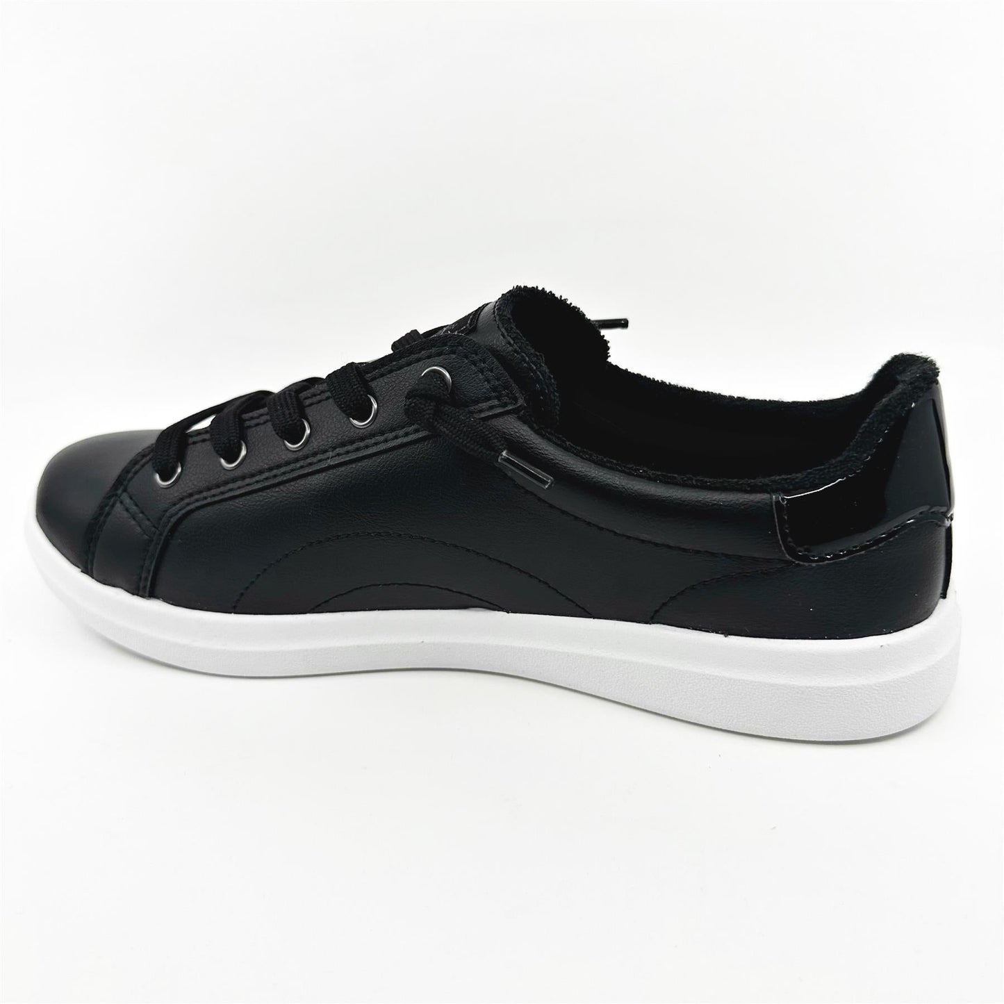 Skechers Bobs D'Vine Instant Delight Black Womens Wide Slip On Sneakers