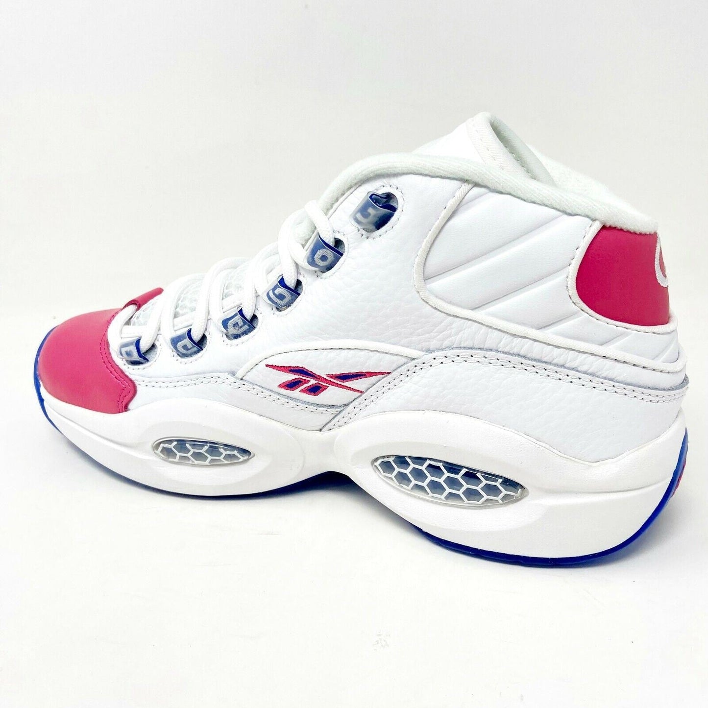 Reebok Question Mid Eric Emanuel Pink Toe White Mens Sneakers FX7441