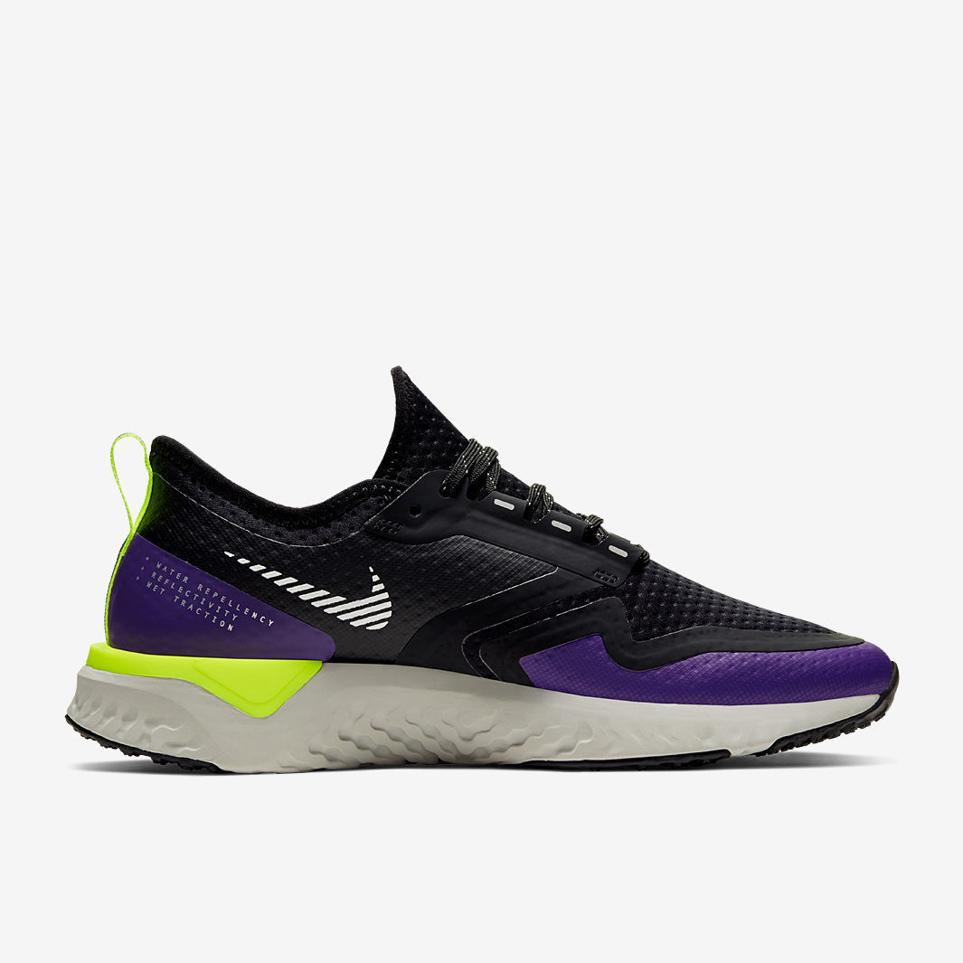 Nike Womens Odyssey React 2 Shield  - Black/Metallic Silver