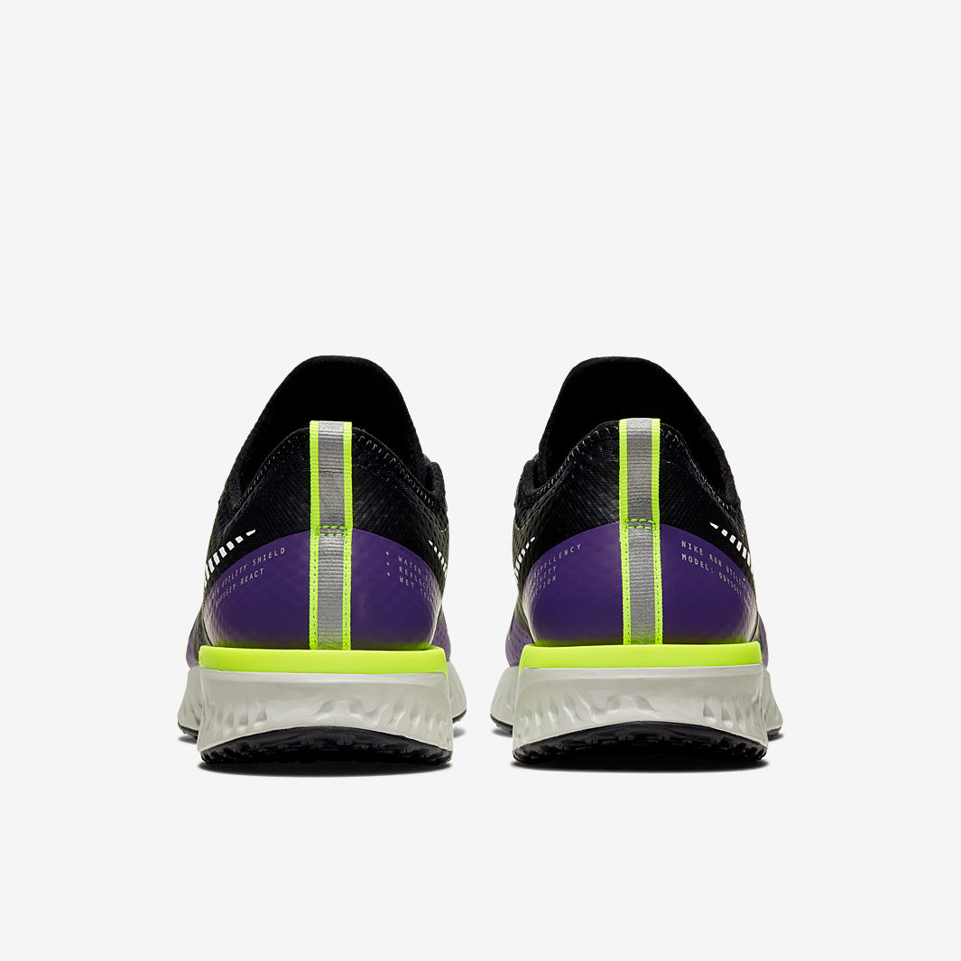 Nike Womens Odyssey React 2 Shield  - Black/Metallic Silver