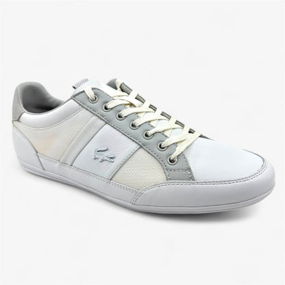 Lacoste Chaymon PRM US SPM White Light Gray Mens Casual Sneaker