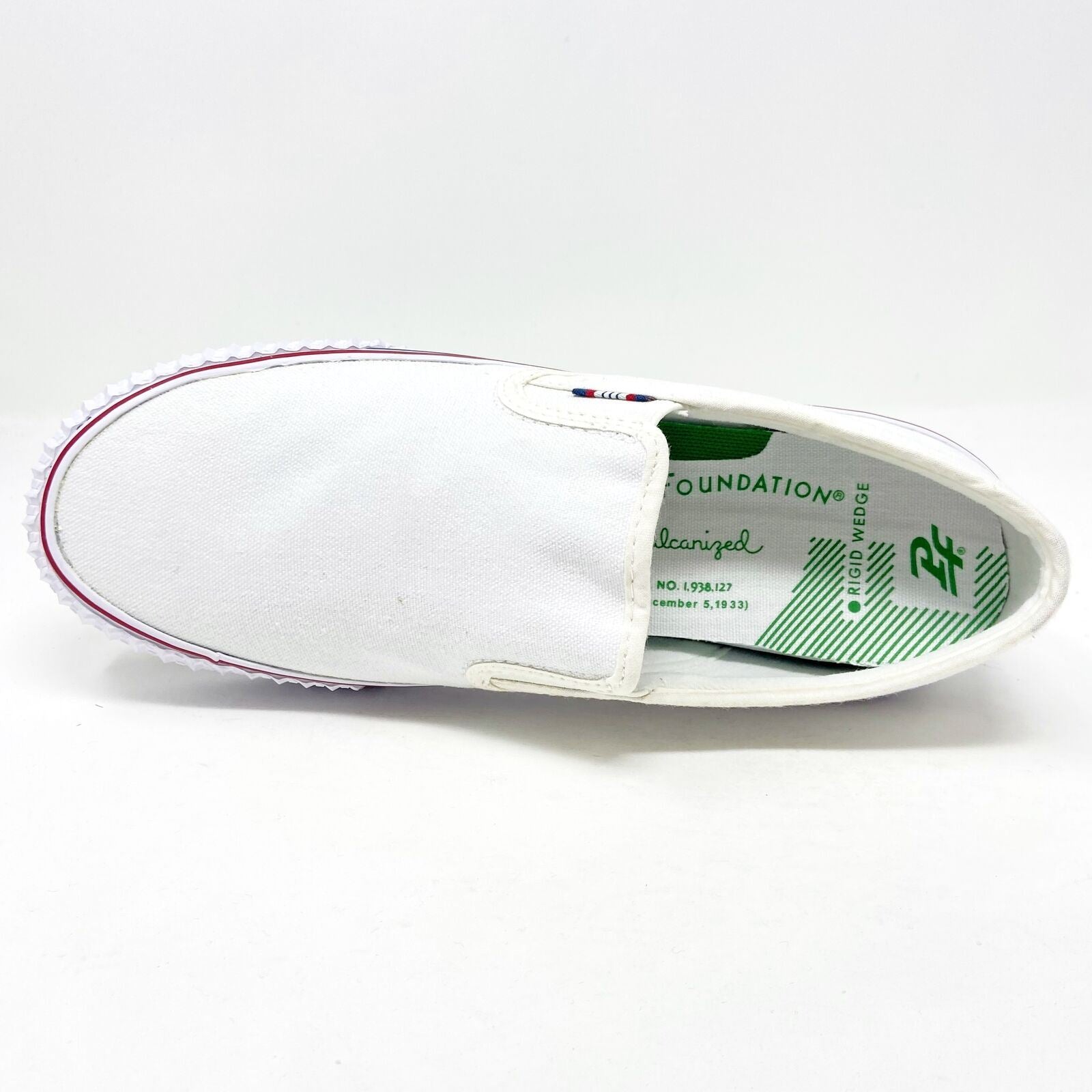 PF Flyers Center Slip On White Womens Shoes PM12OS2F