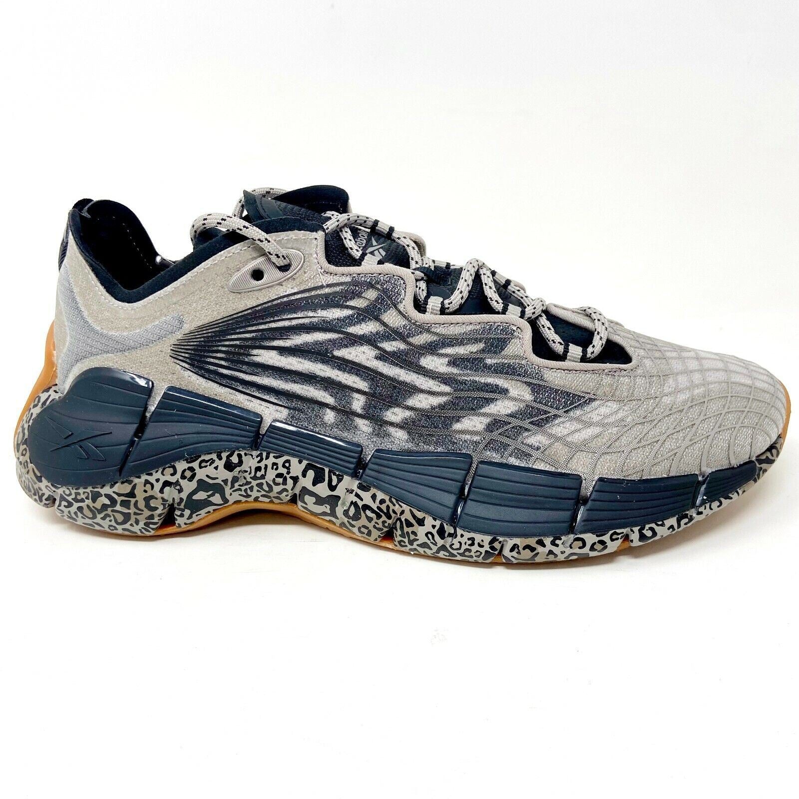Reebok Zig Kinetica II Grey Core Black Womens Shoes Running Sneakers FY7061