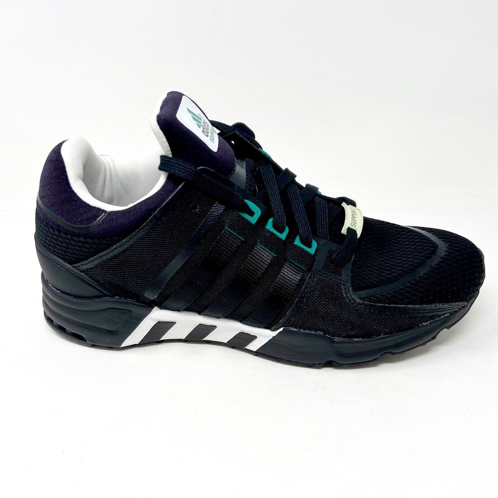 Adidas Equipment Running Support Black White Mens Running Sneakers S81484