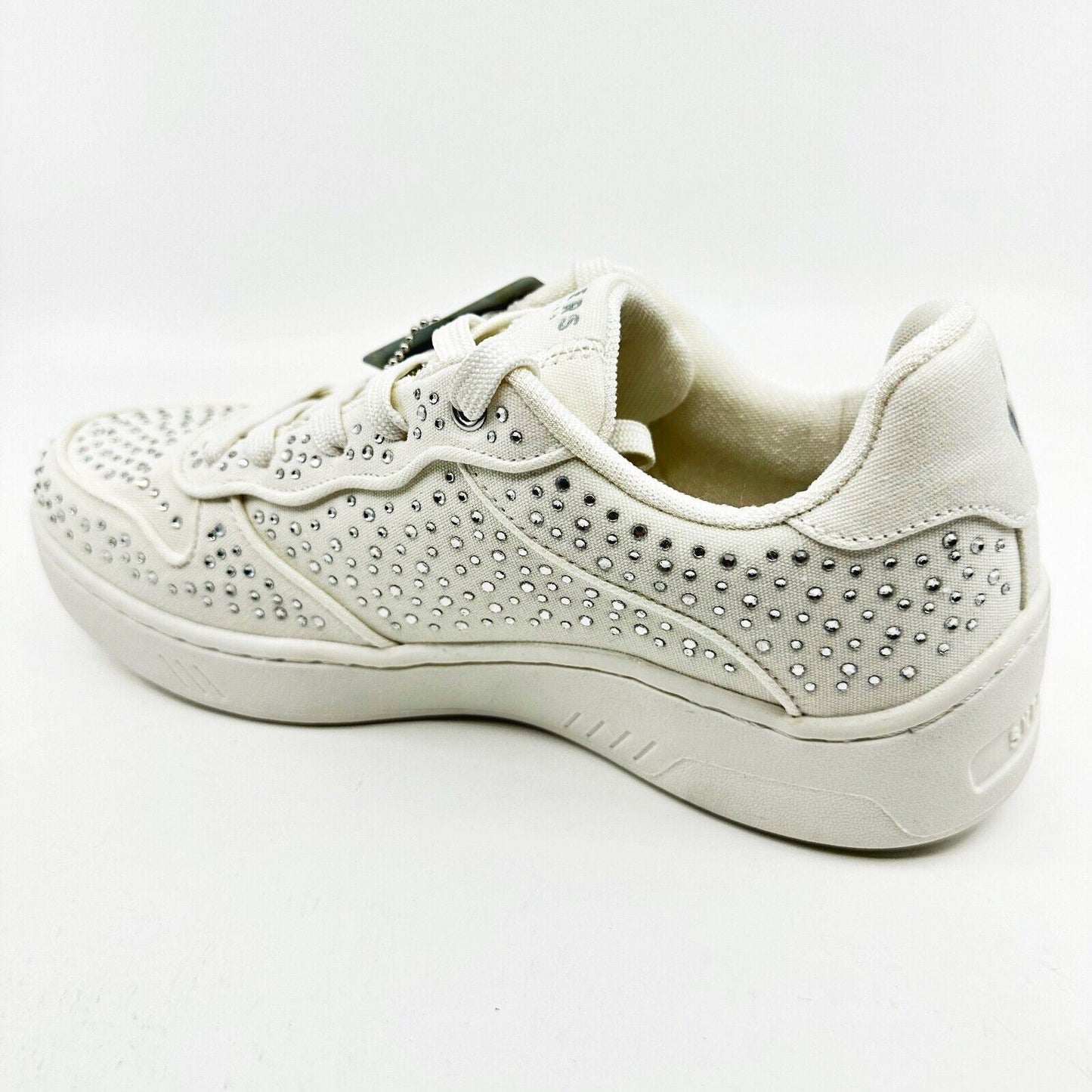 Skechers Upbeats Shiny Stepper White Silver Womens Size 8 Comfort Sneakers
