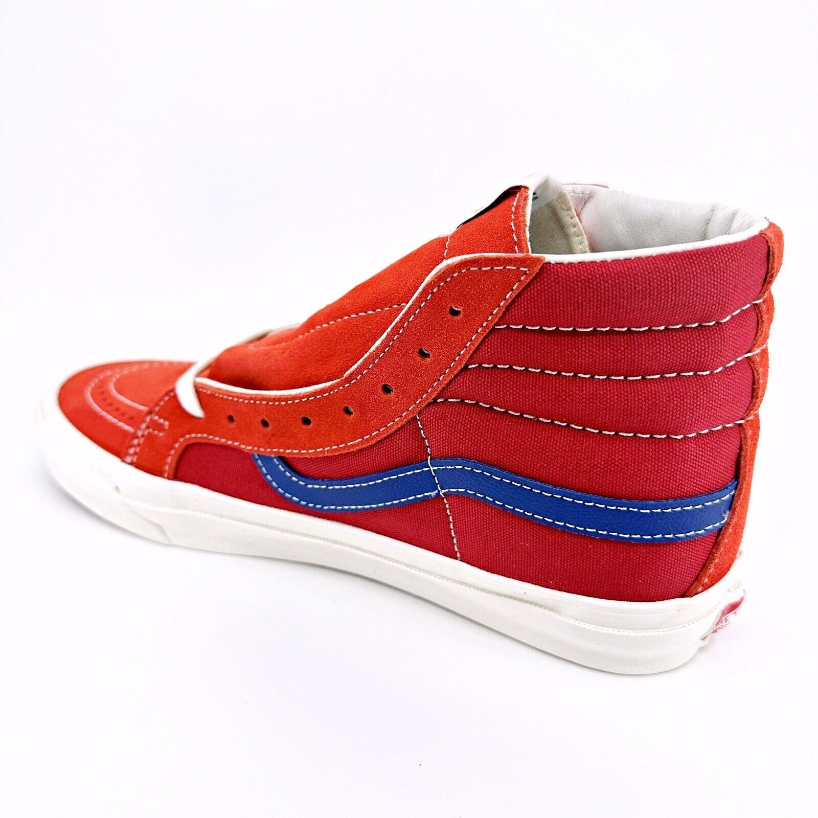 Vans Vault OG Sk8 Hi LX (Suede Canvas) Grenadine Pompeian Red Mens Casual Shoes