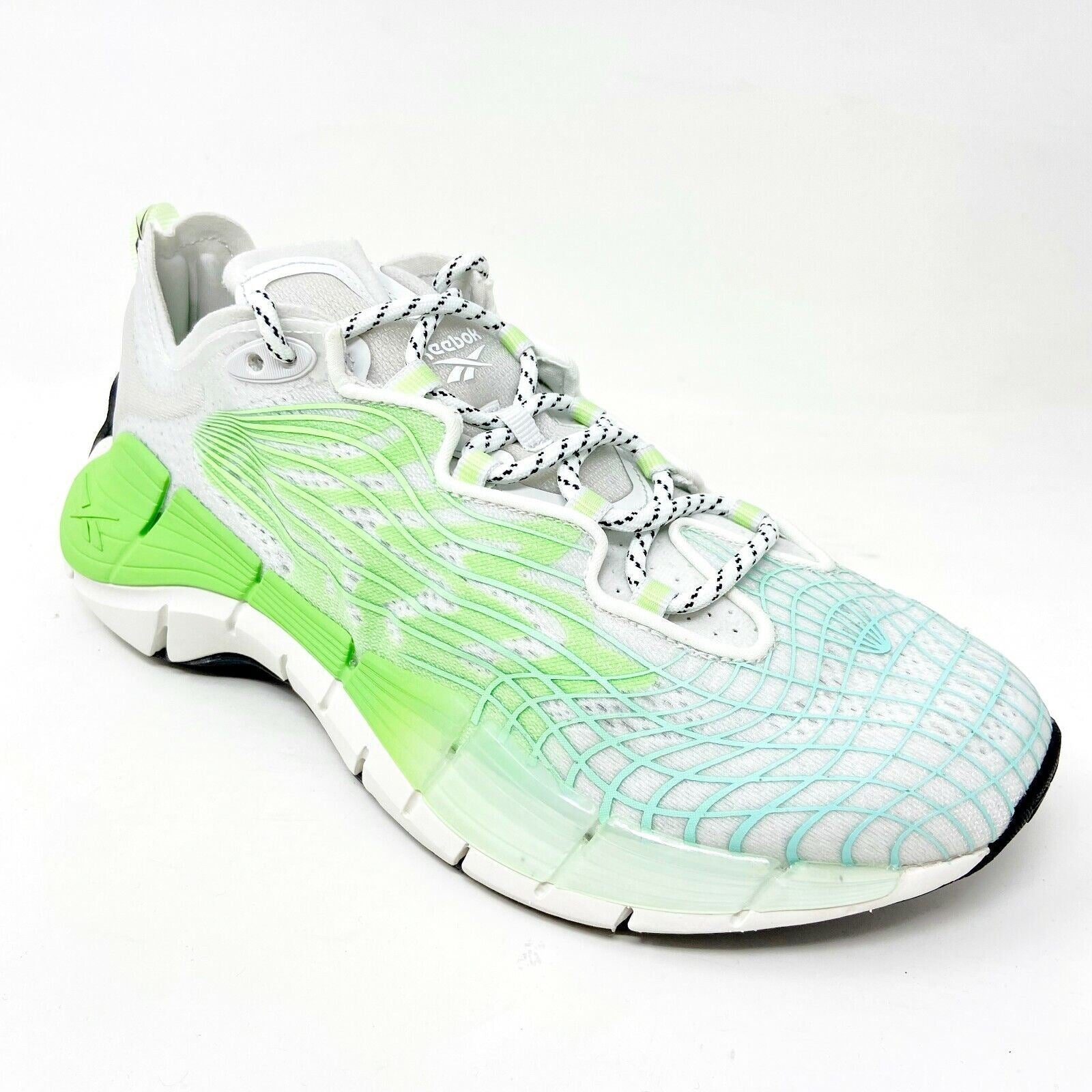 Reebok Zig Kinetica II Neon Mint True Grey Womens Running Sneakers FX9406