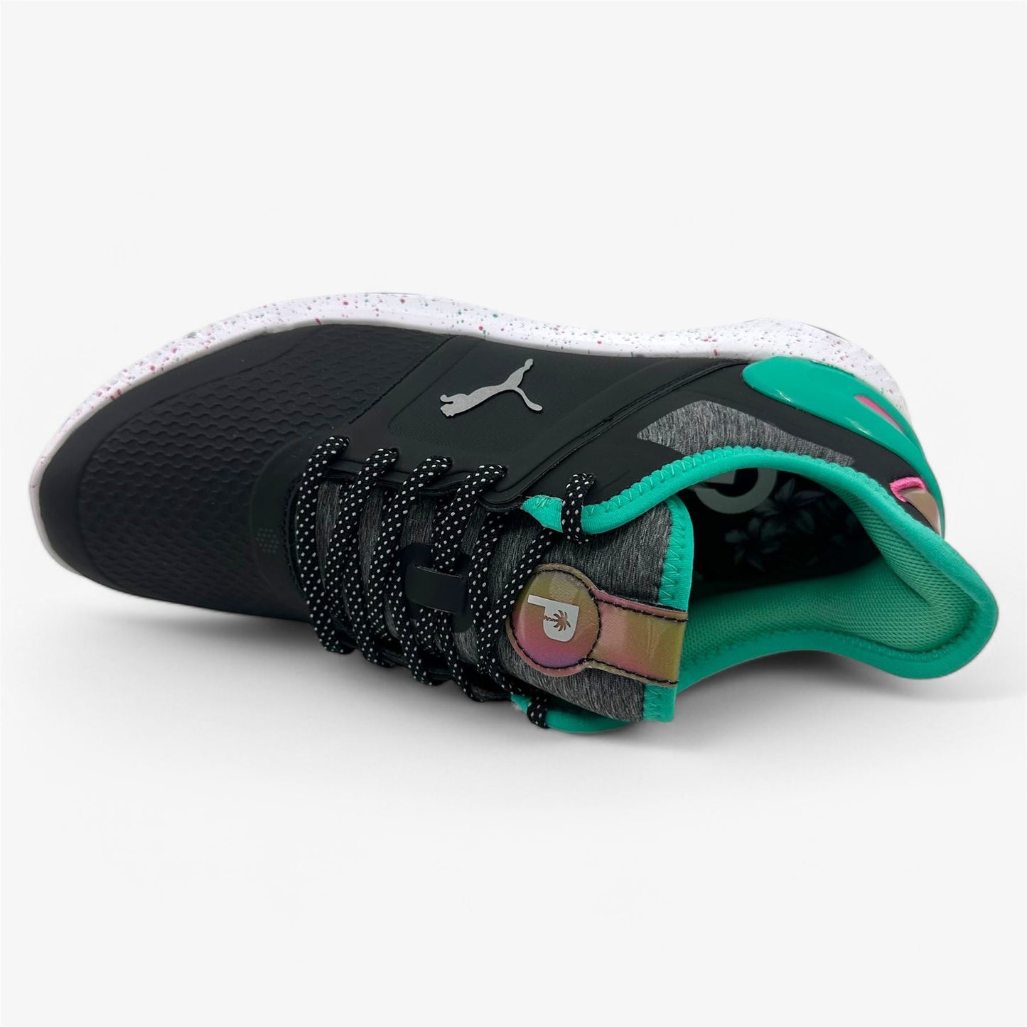 PUMA X PTC Ignite Elevate Black Aqua Green Pink Mens Waterproof Golf Shoes